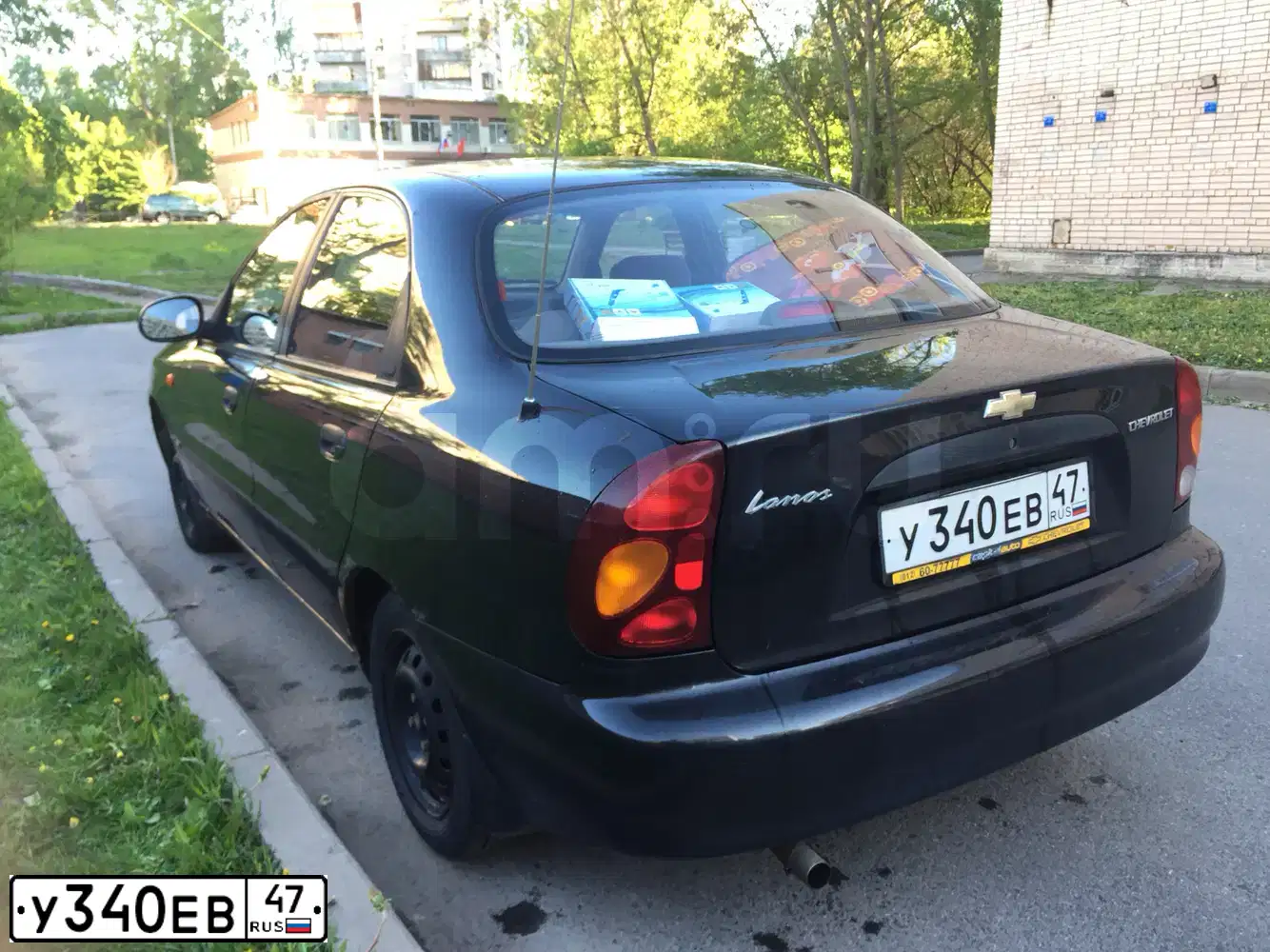 Фото автомобиля ZAZ LANOS, 2009 — госномер У340ЕВ47. Цвет: ЧЕРНЫЙ