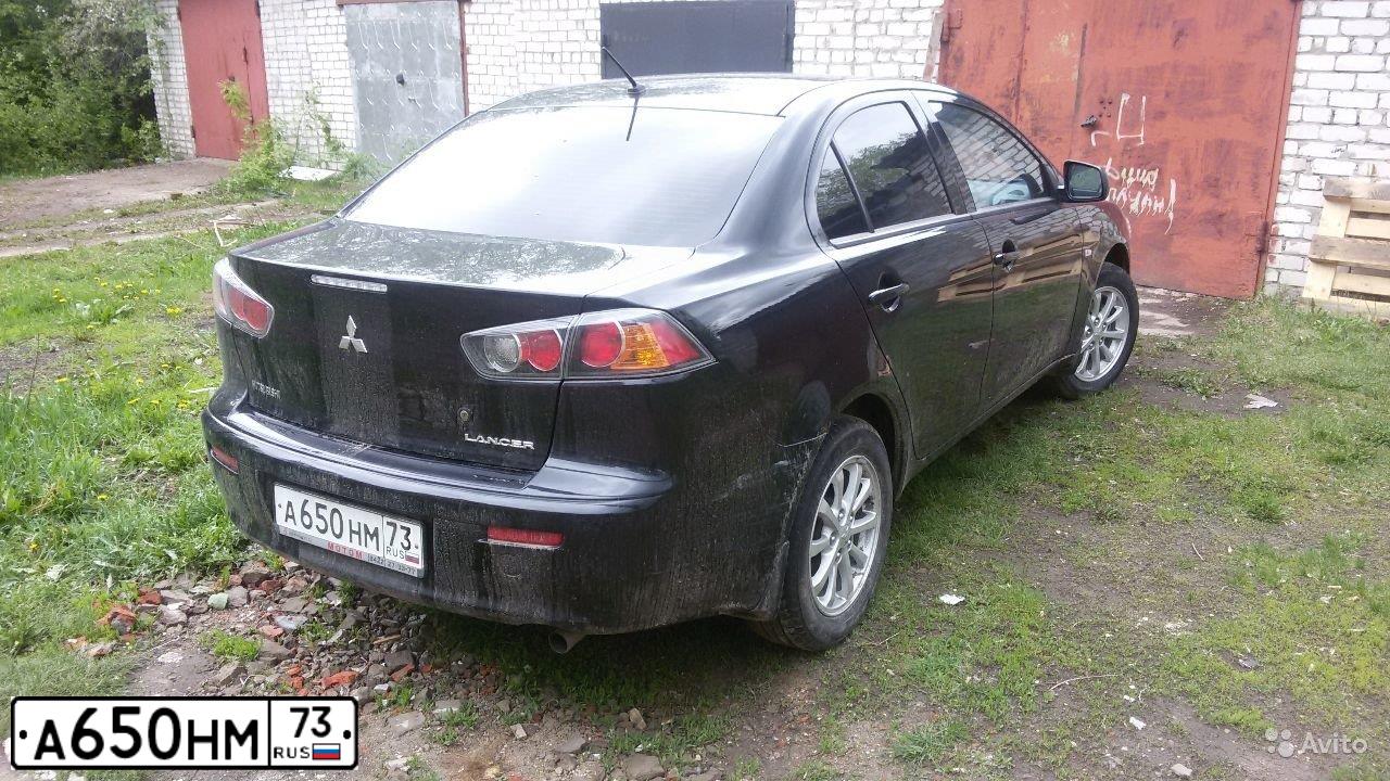 Фото автомобиля MITSUBISHI LANCER, 2012 — госномер А650НМ73. Цвет: ЧЕРНЫЙ