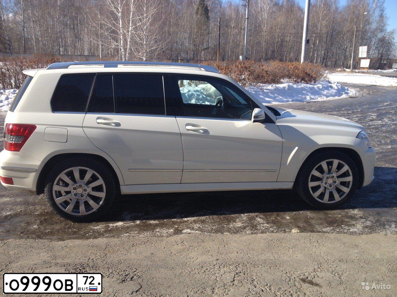 Фото автомобиля MERCEDES GLK-KLASSE, 2011 — госномер О999ОВ72. Цвет: БЕЛЫЙ
