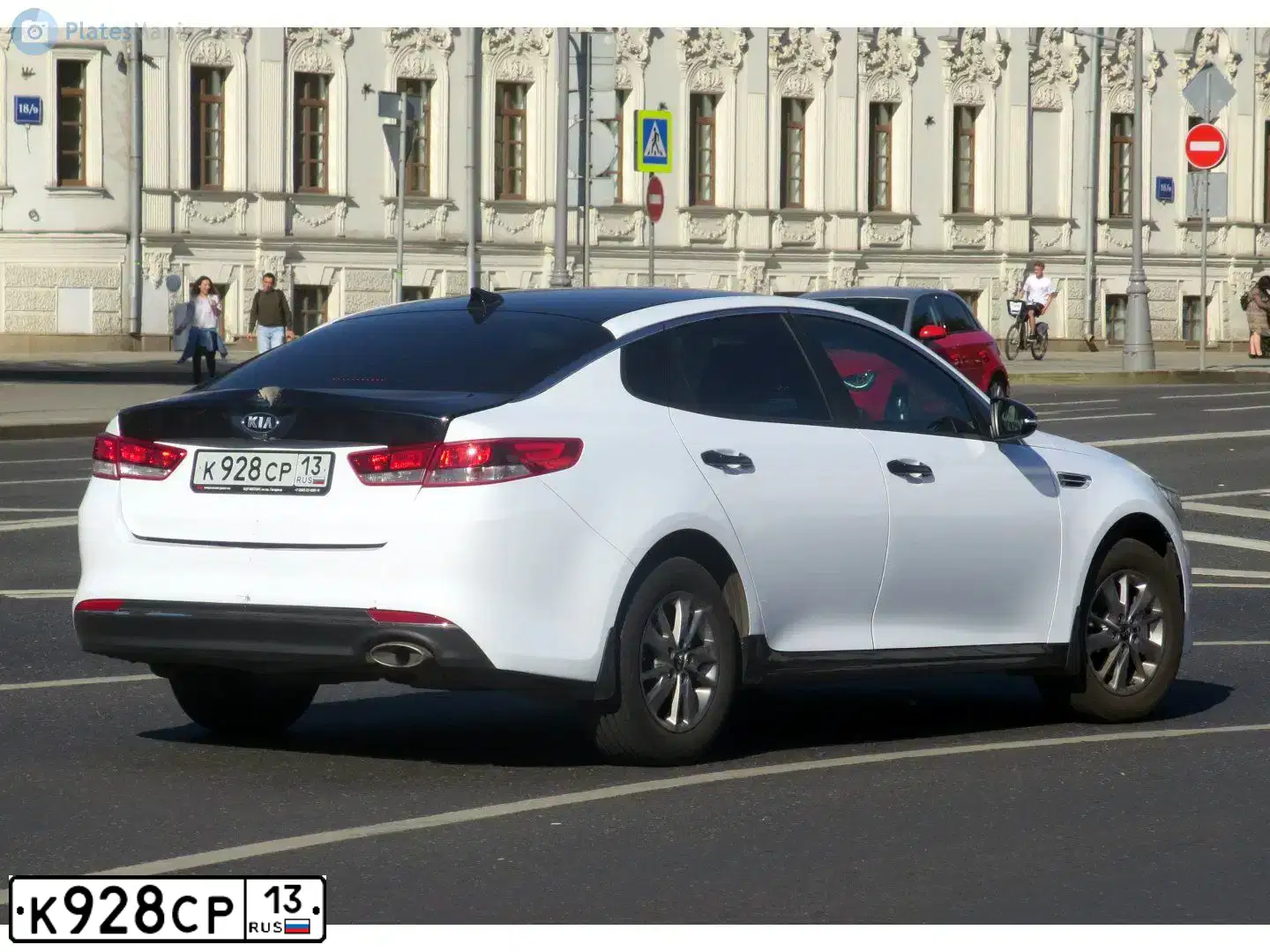 Фото автомобиля KIA MAGENTIS / OPTIMA, 2018 — госномер М523ЕР13. Цвет: синий