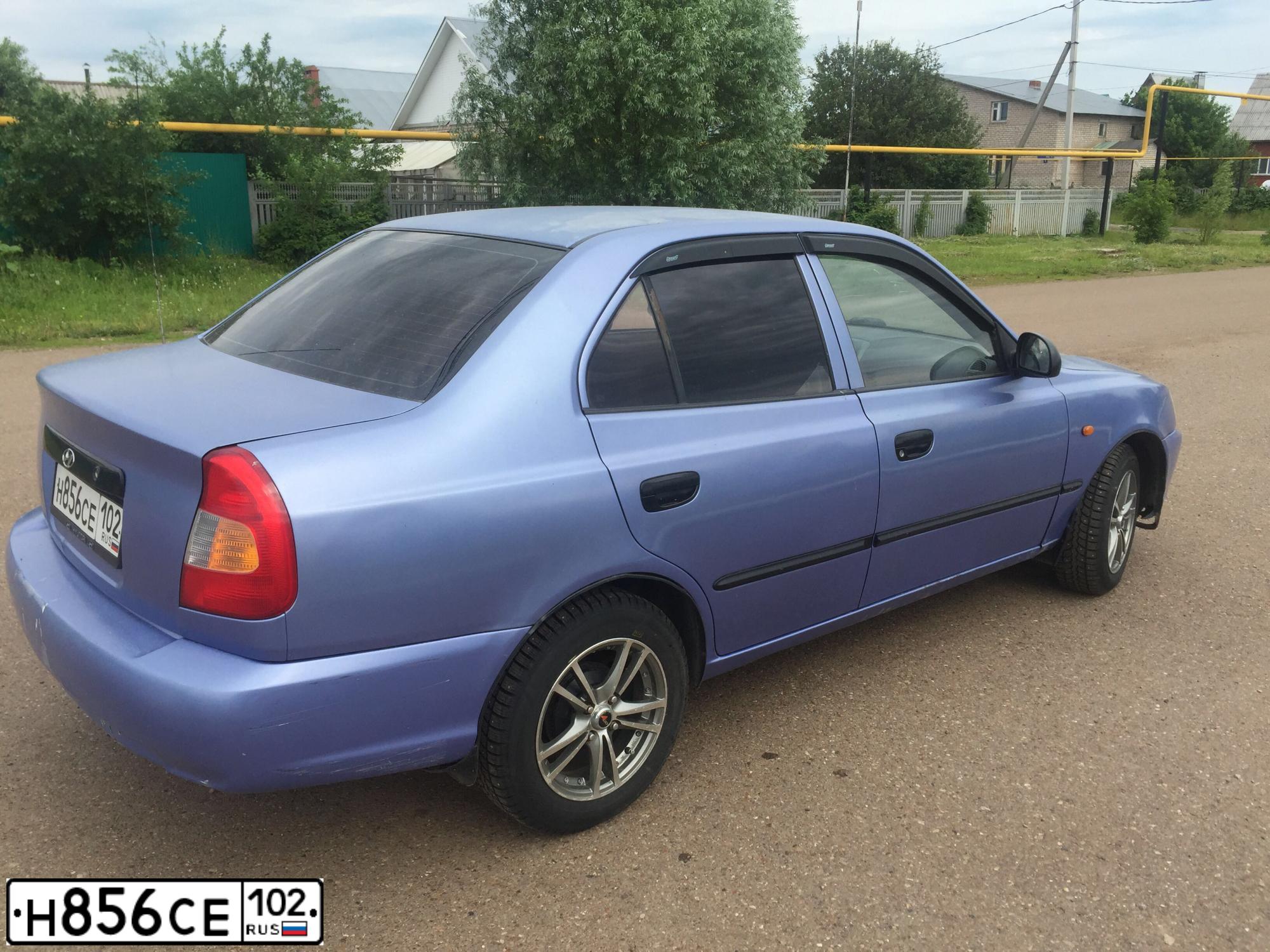 Фото автомобиля TAGAZ ACCENT, 2005 — госномер М450РМ102. Цвет: ФИОЛЕТОВЫЙ