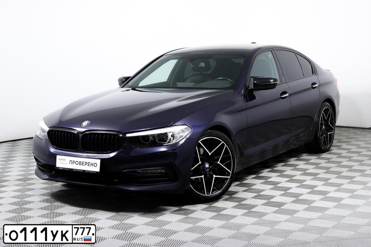 Фото автомобиля BMW SERIE 5, 2016 — госномер Х871СА777. Цвет: СИНИЙ