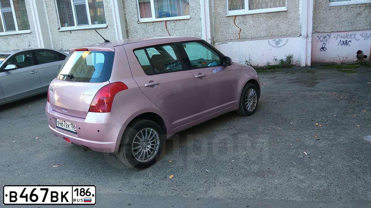 Фото автомобиля SUZUKI SWIFT, 2006 — госномер В467ВК186. Цвет: СИРЕНЕВЫЙ