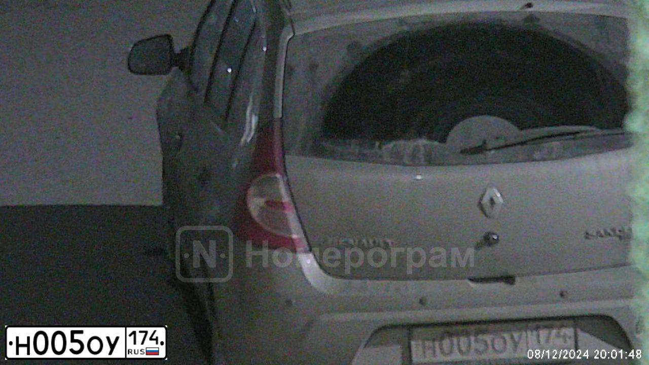 Фото автомобиля RENAULT SANDERO, 2012 — госномер Н005ОУ174. Цвет: Коричневый