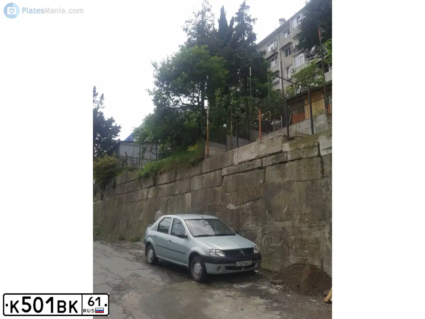 Фото автомобиля RENAULT LOGAN, 2007 — госномер К201ВК61. Цвет: С.ЗЕЛЕНЫЙ