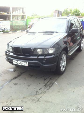 Фото автомобиля BMW X5, 2001 — госномер Х444РР97. Цвет: ЧЕРНЫЙ