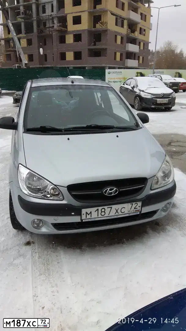 Фото автомобиля HYUNDAI GETZ, 2010 — госномер А856АН172. Цвет: СЕРЕБРИСТЫЙ