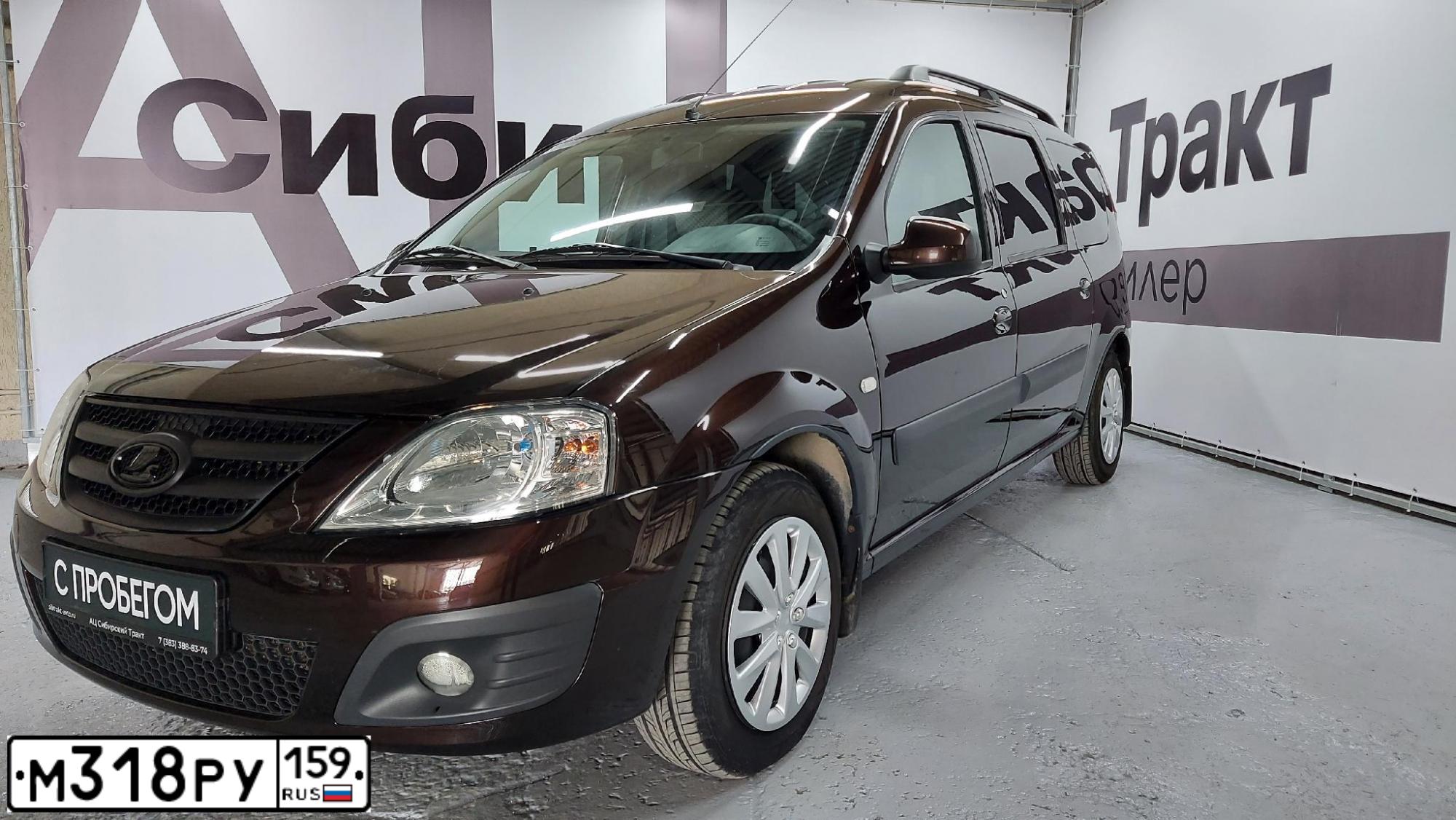 Фото автомобиля LADA LARGUS, 2019 — госномер М166МН154. Цвет: ТЕМНО-КОРИЧНЕВЫЙ