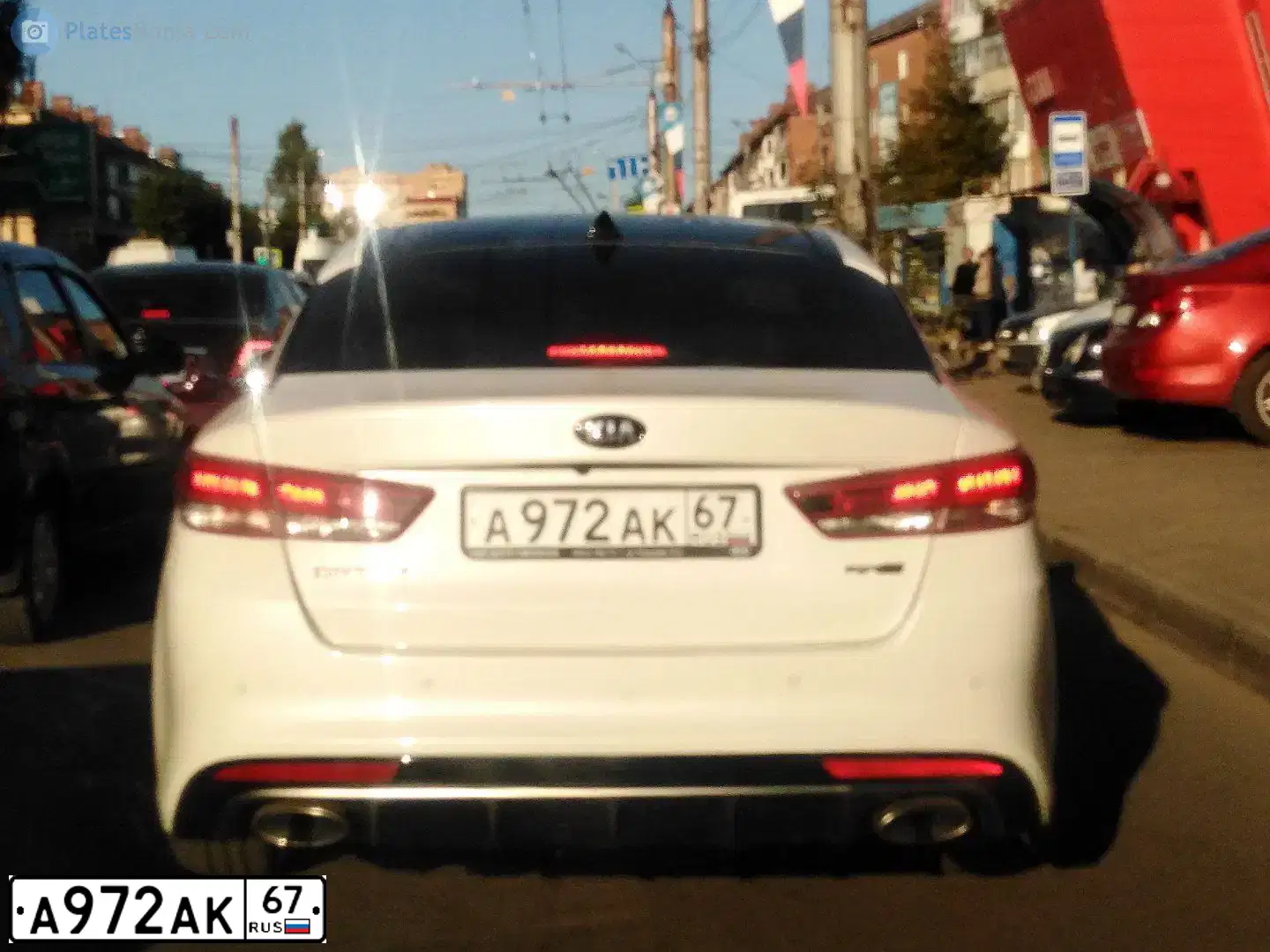 Фото автомобиля KIA MAGENTIS / OPTIMA, 2017 — госномер А001КС21. Цвет: Белый