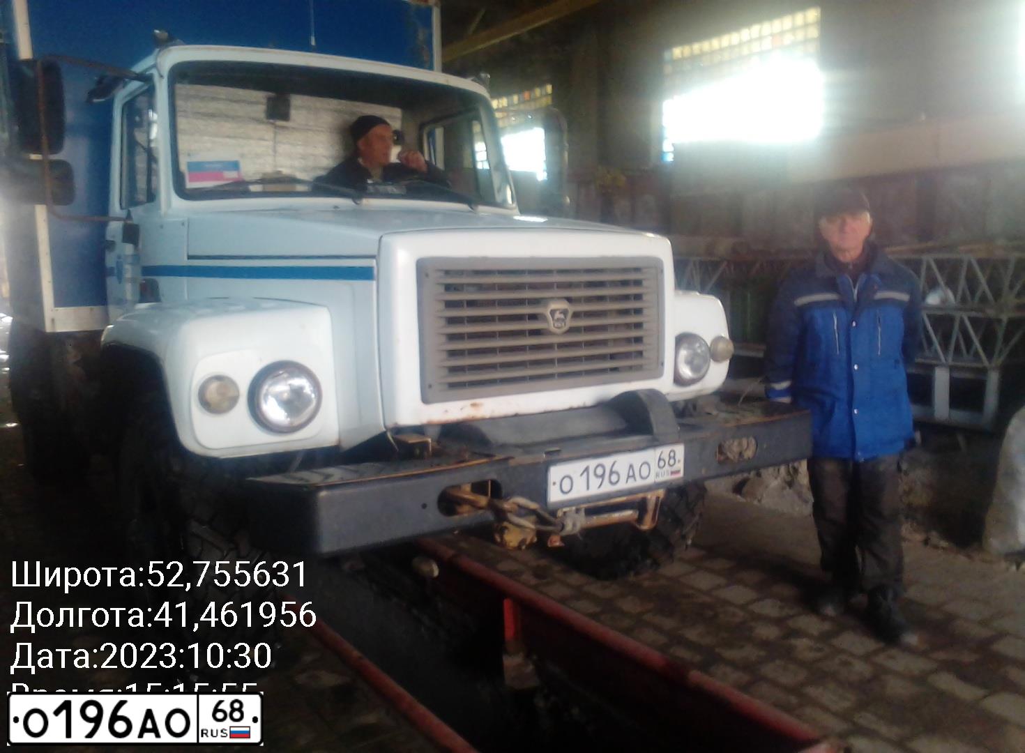 Фото автомобиля GAZ 3308 SADKO, 2017 — госномер О196АО68. Цвет: Белый