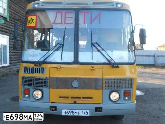 Фото автомобиля GAZ 3221 EL, 2009 — госномер Е698МА124. Цвет: ЖЕЛТЫЙ