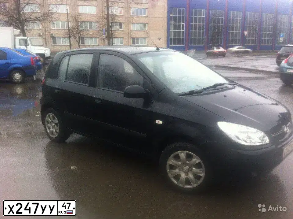 Фото автомобиля HYUNDAI GETZ, 2007 — госномер Х247УУ47. Цвет: ЧЕРНЫЙ МЕТАЛЛИК