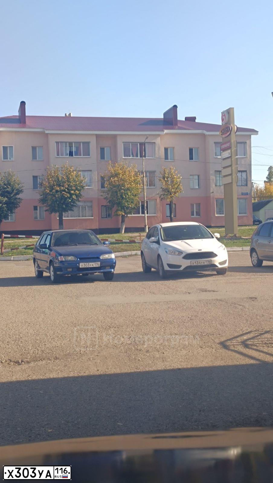 Фото автомобиля RENAULT SANDERO, 2015 — госномер Е505СО716. Цвет: Красный