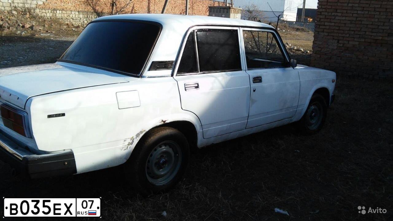 Фото автомобиля LADA 2107, 2003 — госномер В035ЕХ07. Цвет: ЯРКО-БЕЛЫЙ