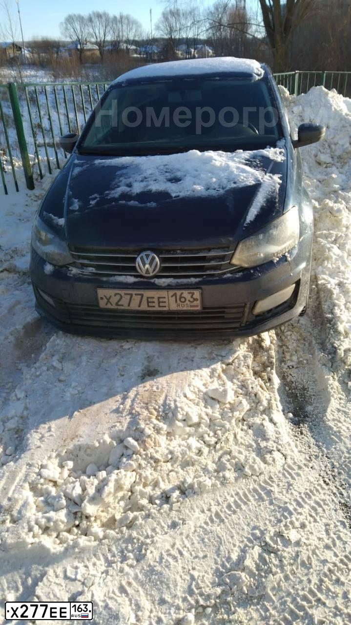 Фото автомобиля VOLKSWAGEN POLO, 2016 — госномер Х277ЕЕ163. Цвет: ТЕМНО-СИНИЙ