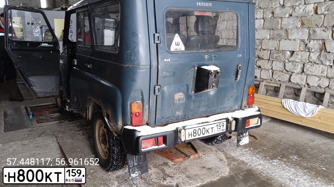 Фото автомобиля UAZ 3151 / HUNTER, 2004 — госномер Н800КТ159. Цвет: МУРЕНА