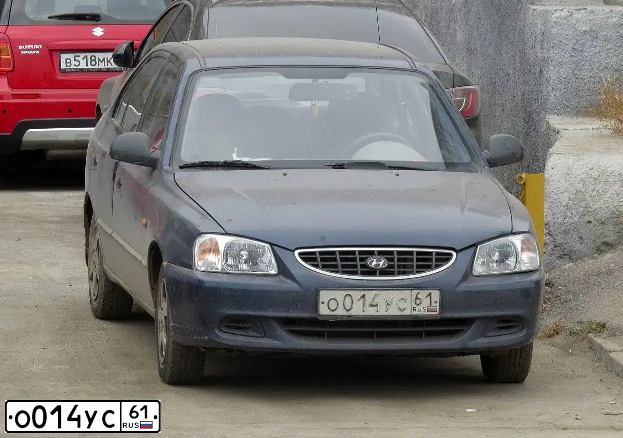 Фото автомобиля TAGAZ ACCENT, 2006 — госномер Т377УА161. Цвет: СИНИЙ