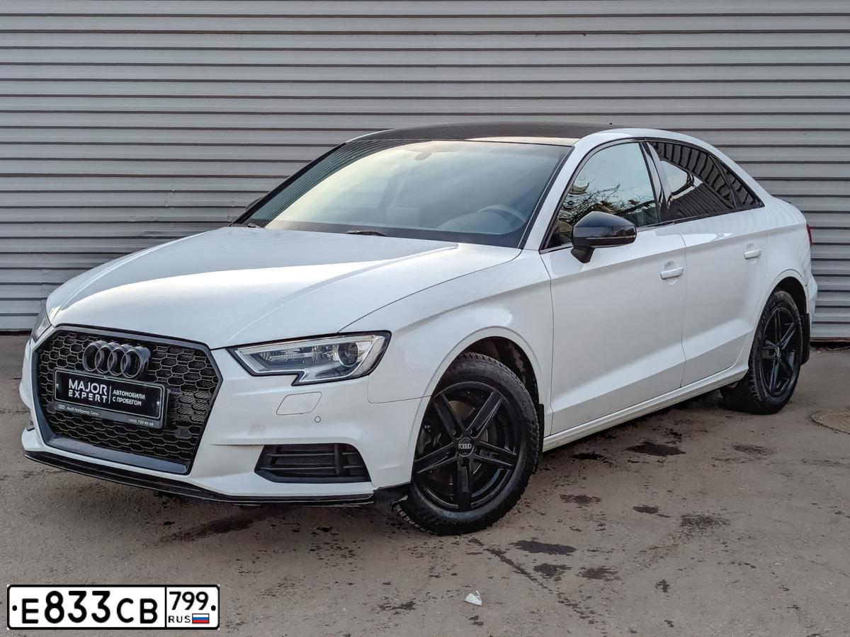 Фото автомобиля AUDI A3, 2019 — госномер Р780ЕА977. Цвет: БЕЛЫЙ