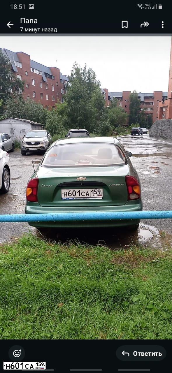Фото автомобиля ZAZ LANOS, 2007 — госномер Х414КК196. Цвет: ЗЕЛЕНЫЙ