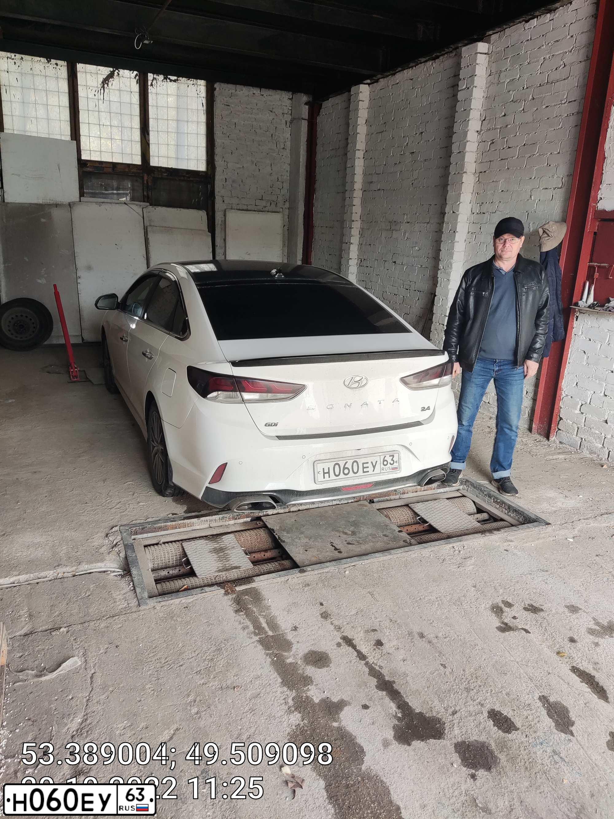 Фото автомобиля HYUNDAI SONATA, 2017 — госномер Н060ЕУ63. Цвет: Белый