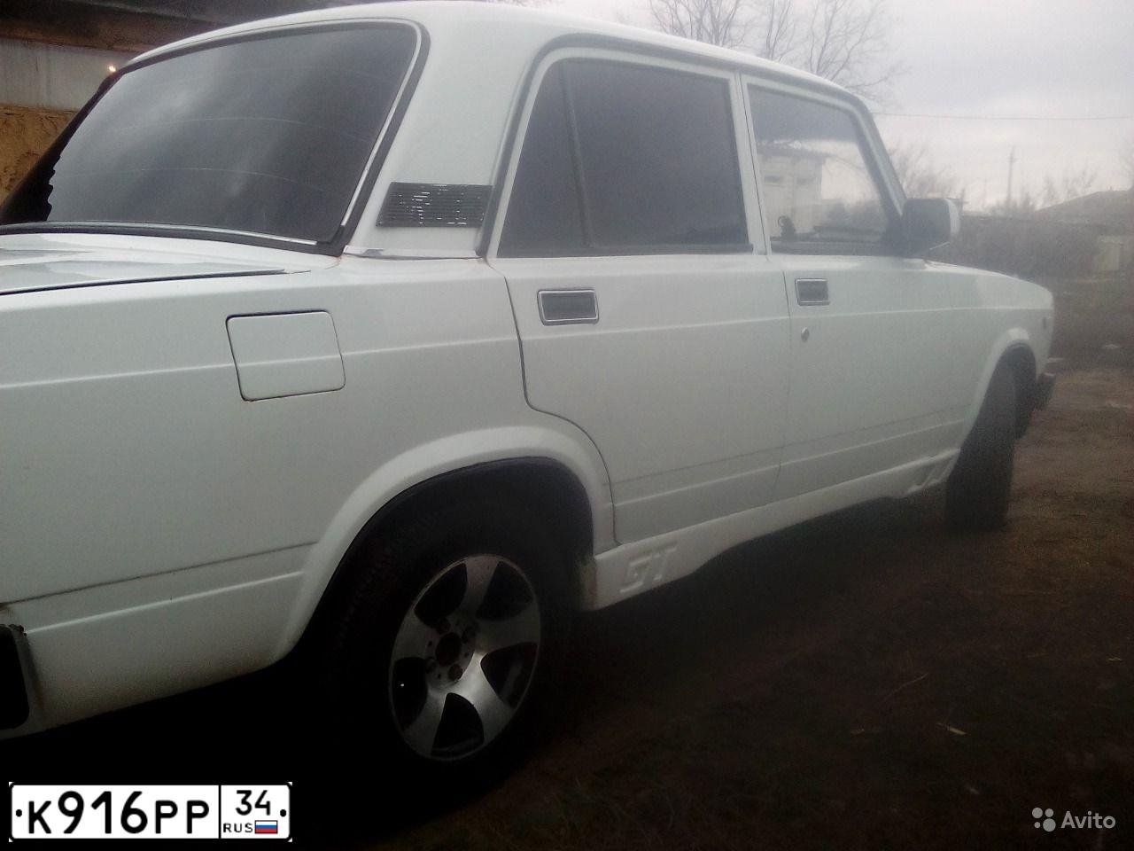 Фото автомобиля LADA 2107, 1983 — госномер К916РР34. Цвет: Белый