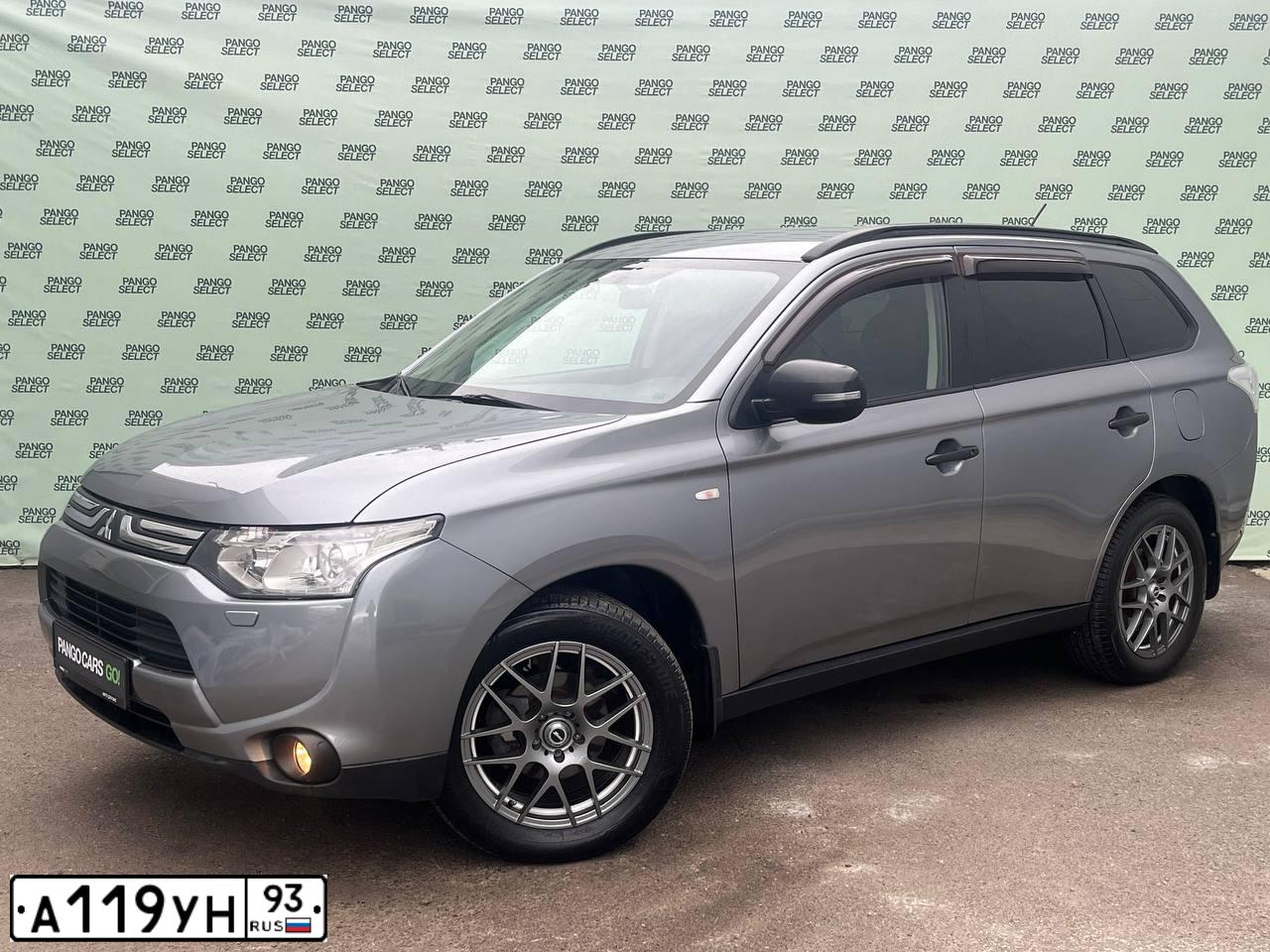 Фото автомобиля MITSUBISHI OUTLANDER, 2013 — госномер А119УН93. Цвет: СЕРЫЙ