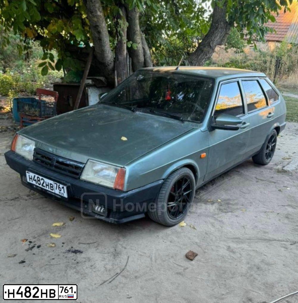Фото автомобиля LADA 2109 SAMARA, 1996 — госномер В858МН761. Цвет: СЕРО-ЗЕЛЕНО-ГОЛУБОЙ