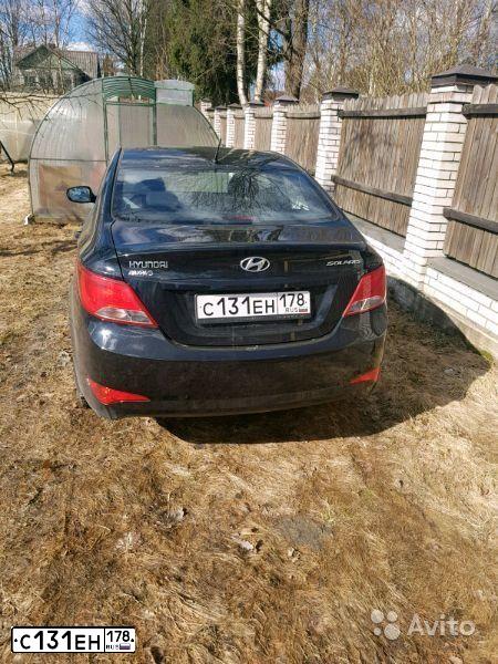 Фото автомобиля HYUNDAI SOLARIS, 2015 — госномер С131ЕН178. Цвет: ЧЕРНЫЙ