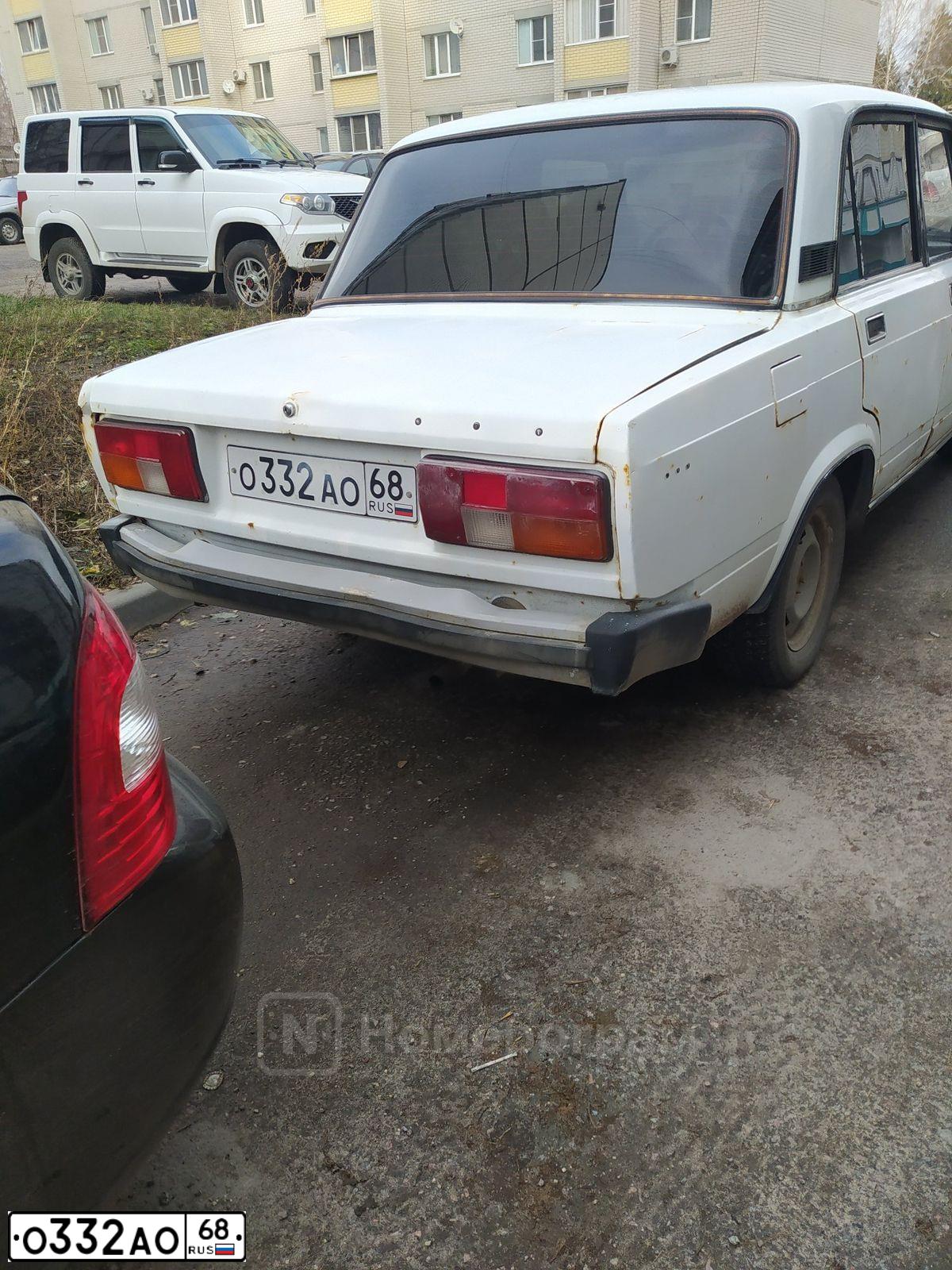 Фото автомобиля LADA 2105, 2000 — госномер О332АО68. Цвет: ЯРКО-БЕЛЫЙ