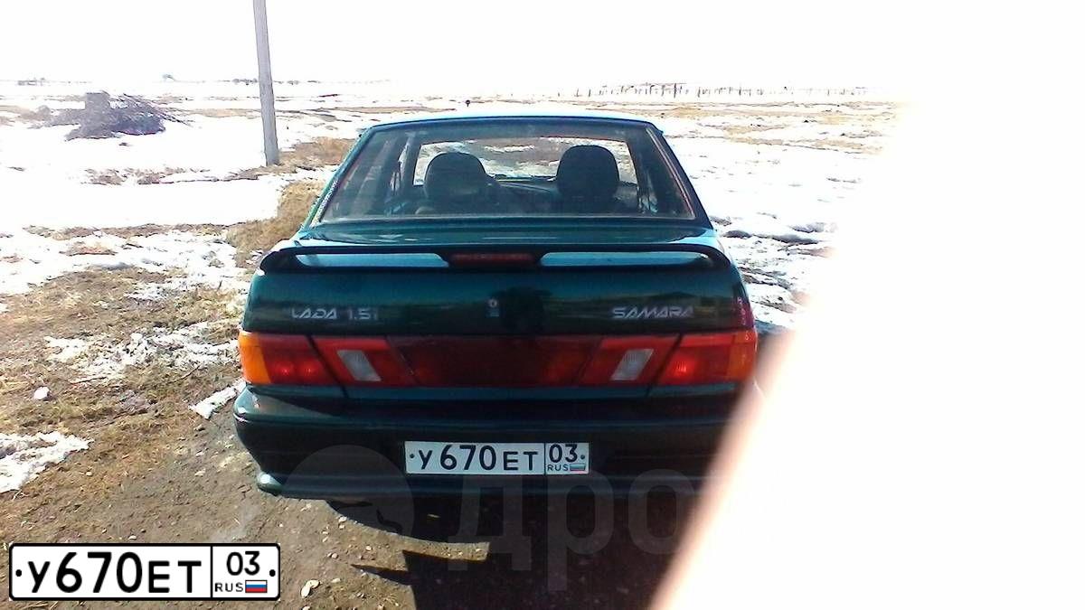 Фото автомобиля LADA 2115 SAMARA, 2004 — госномер К076РМ124. Цвет: Темно-зеленый