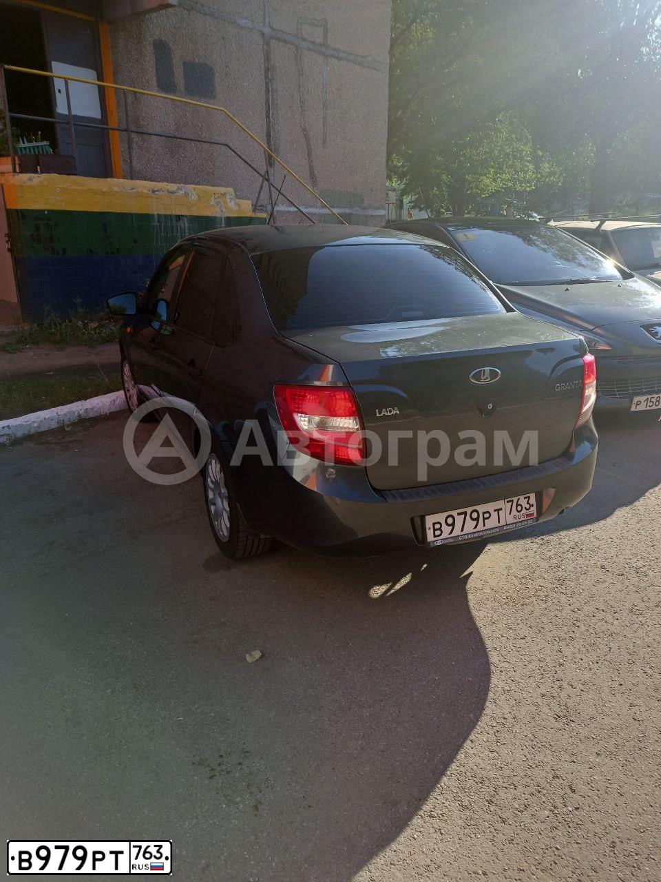 Фото автомобиля LADA 2190 GRANTA, 2016 — госномер В979РТ763. Цвет: СЕРЕБРИСТО-ТЕМНО-СЕРЫЙ
