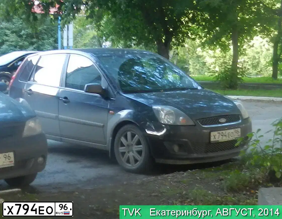 Фото автомобиля FORD FIESTA / ASPIRE, 2007 — госномер О091АЕ196. Цвет: ЧЕРНЫЙ