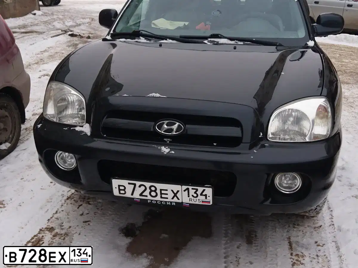 Фото автомобиля TAGAZ SANTA FE CLASSIC, 2008 — госномер К416СН134. Цвет: ЧЕРНЫЙ