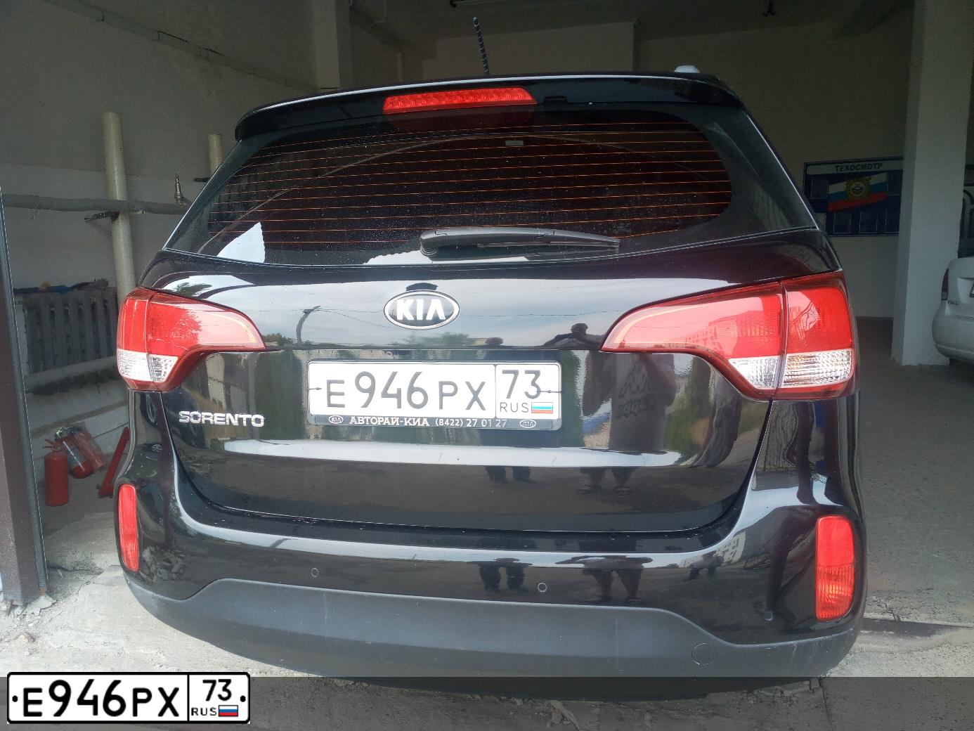 Фото автомобиля KIA SORENTO, 2016 — госномер С214НО102. Цвет: ЧЕРНЫЙ