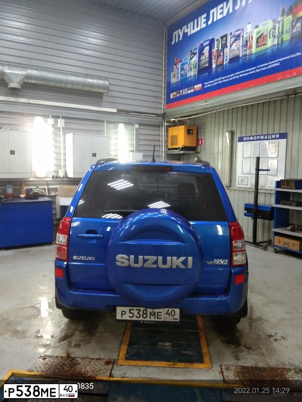 Фото автомобиля SUZUKI GRAND VITARA, 2007 — госномер М358НР82. Цвет: голубой