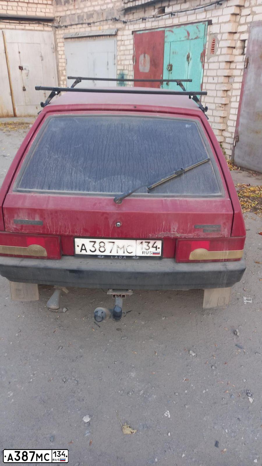 Фото автомобиля LADA 2108 SAMARA, 1998 — госномер А387МС134. Цвет: ТЕМНО - КРАСНЫЙ