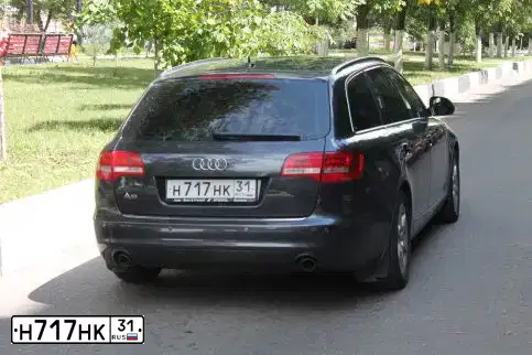 Фото автомобиля AUDI A6, 2009 — госномер Н717НК31. Цвет: ТЕМНО-СЕРЫЙ