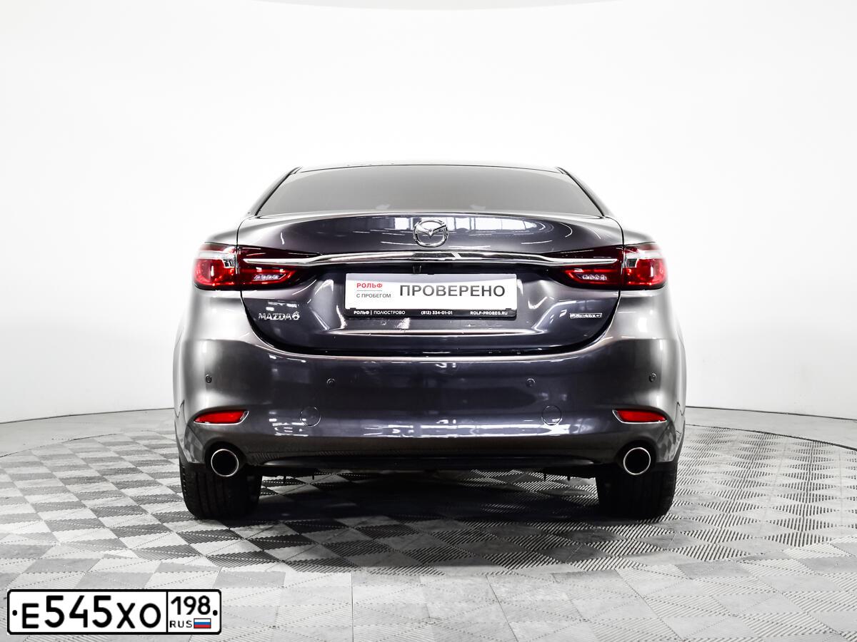 Фото автомобиля MAZDA 6, 2020 — госномер Е545ХО198. Цвет: СЕРЫЙ