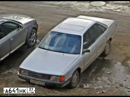 Фото автомобиля AUDI 100, 1990 — госномер А641НК37. Цвет: СЕРЕБРИСТЫЙ