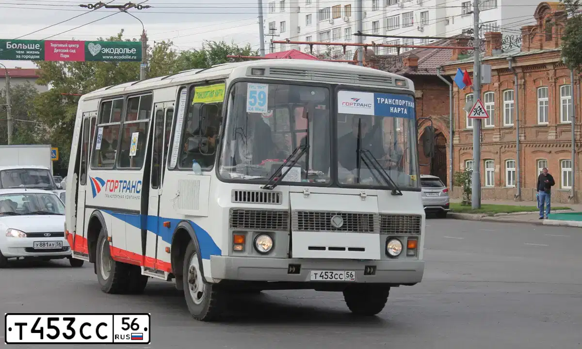 Фото автомобиля PAZ 3205, 2012 — госномер Т453СС56. Цвет: БЕЛЫЙ