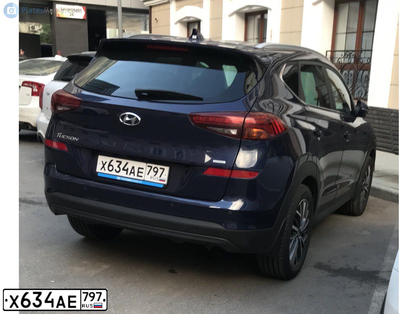 Фото автомобиля HYUNDAI TUCSON, 2020 — госномер С793УУ193. Цвет: синий