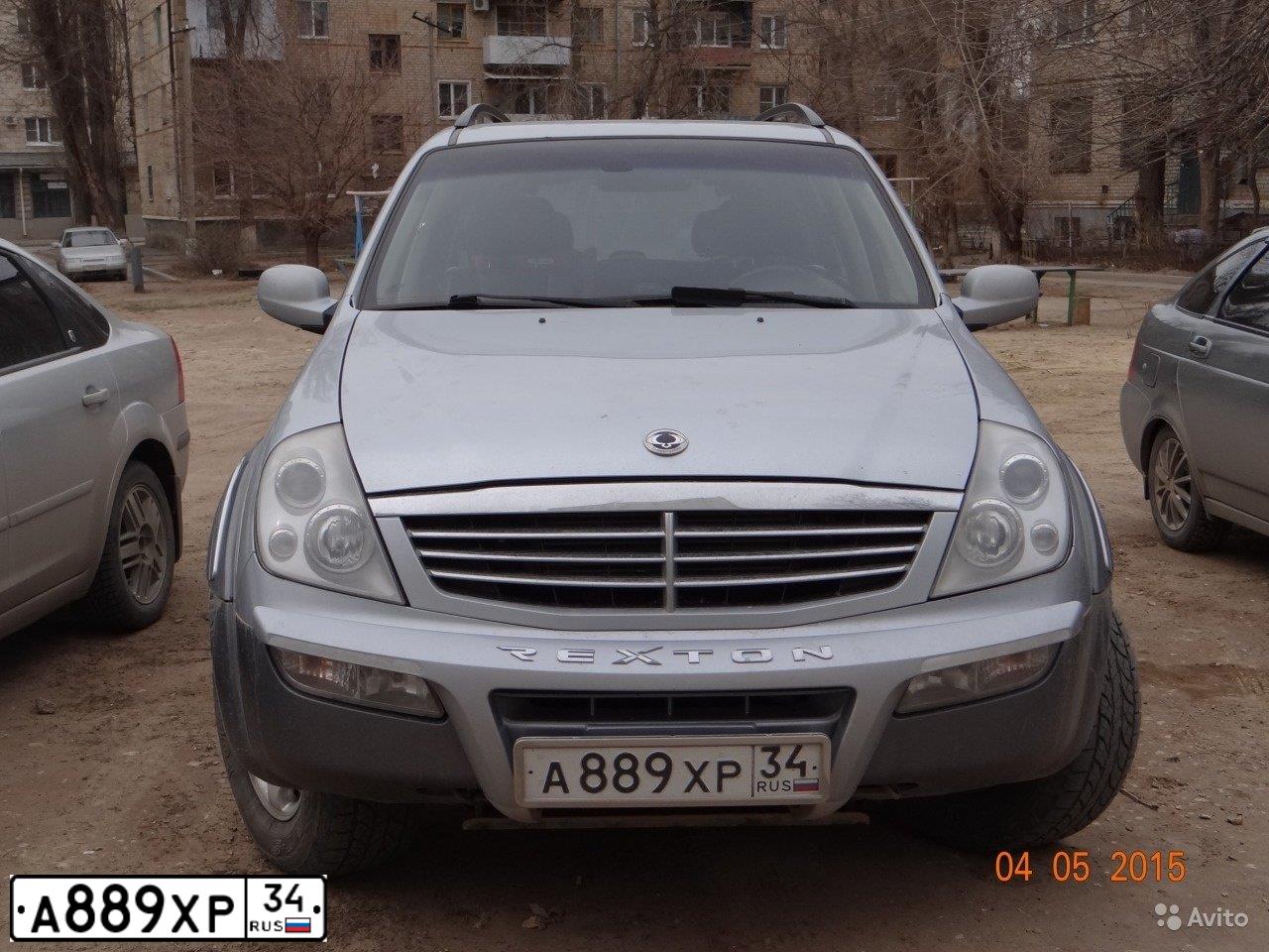 Фото автомобиля SSANGYONG REXTON, 2007 — госномер А889ХР34. Цвет: СЕРЕБРИСТЫЙ МЕТАЛ