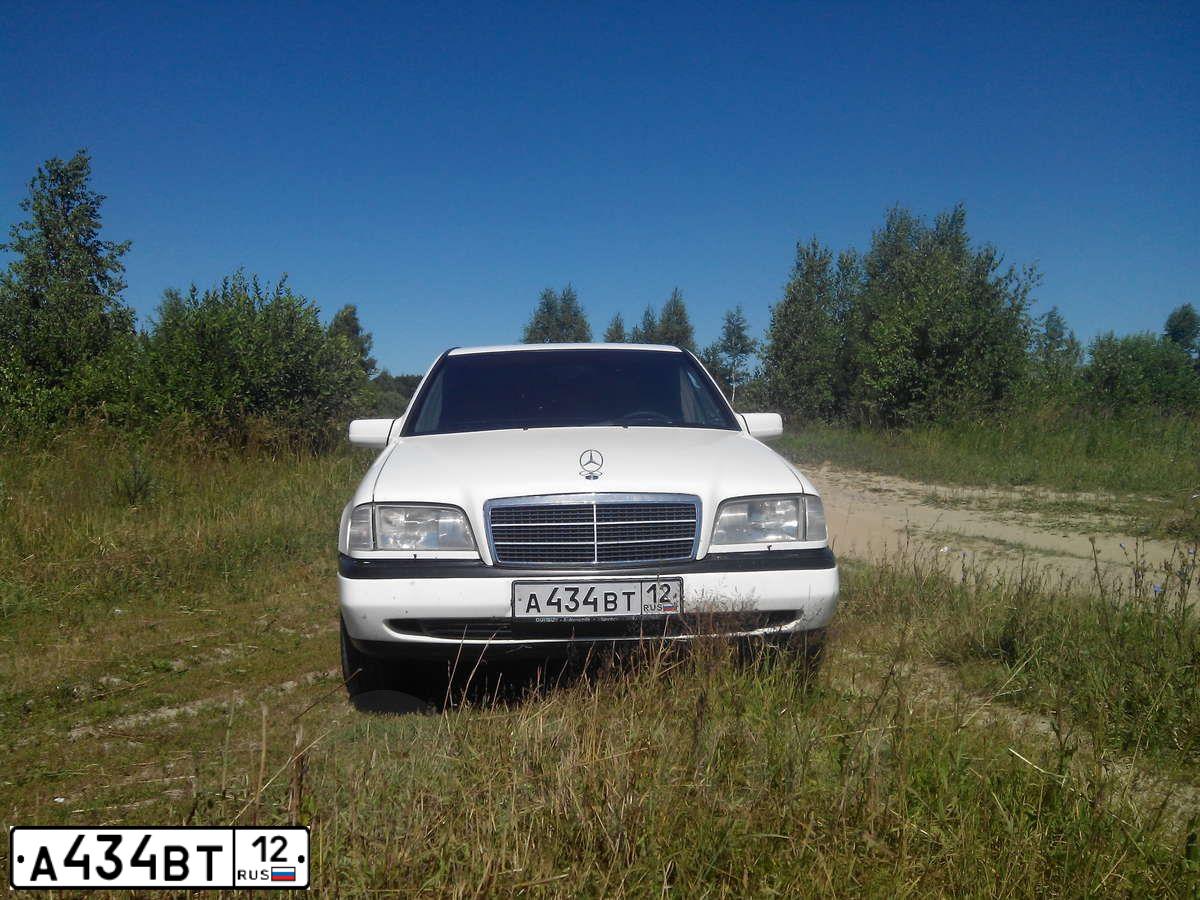 Фото автомобиля MERCEDES C-KLASSE, 1996 — госномер А434ВТ12. Цвет: Белый