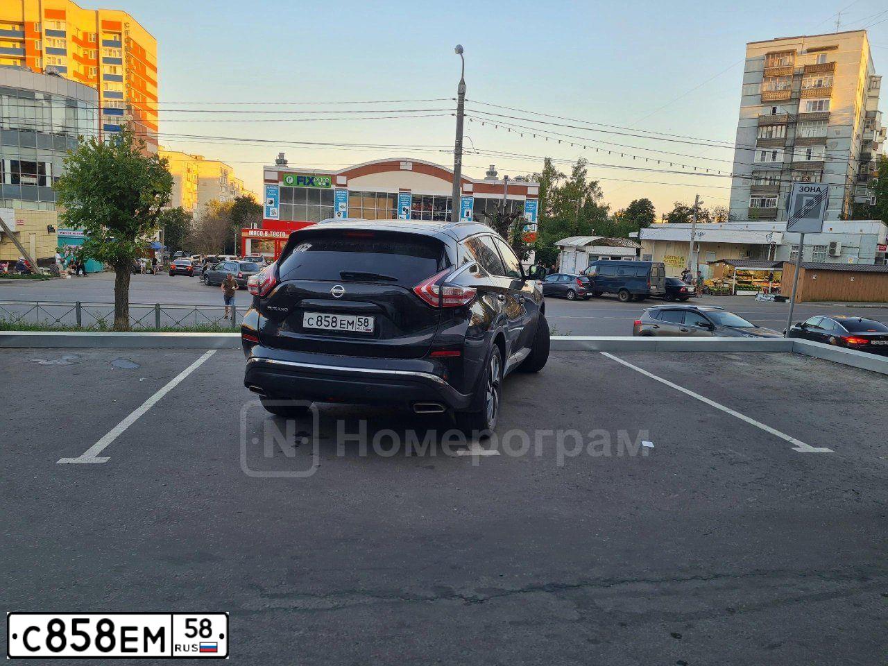 Фото автомобиля NISSAN QASHQAI, 2014 — госномер С858ЕМ58. Цвет: ФИОЛЕТОВЫЙ