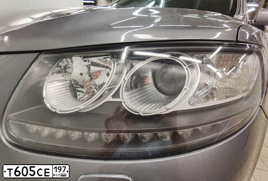 Фото автомобиля HYUNDAI SANTA FE, 2011 — госномер В317МУ37. Цвет: Серый