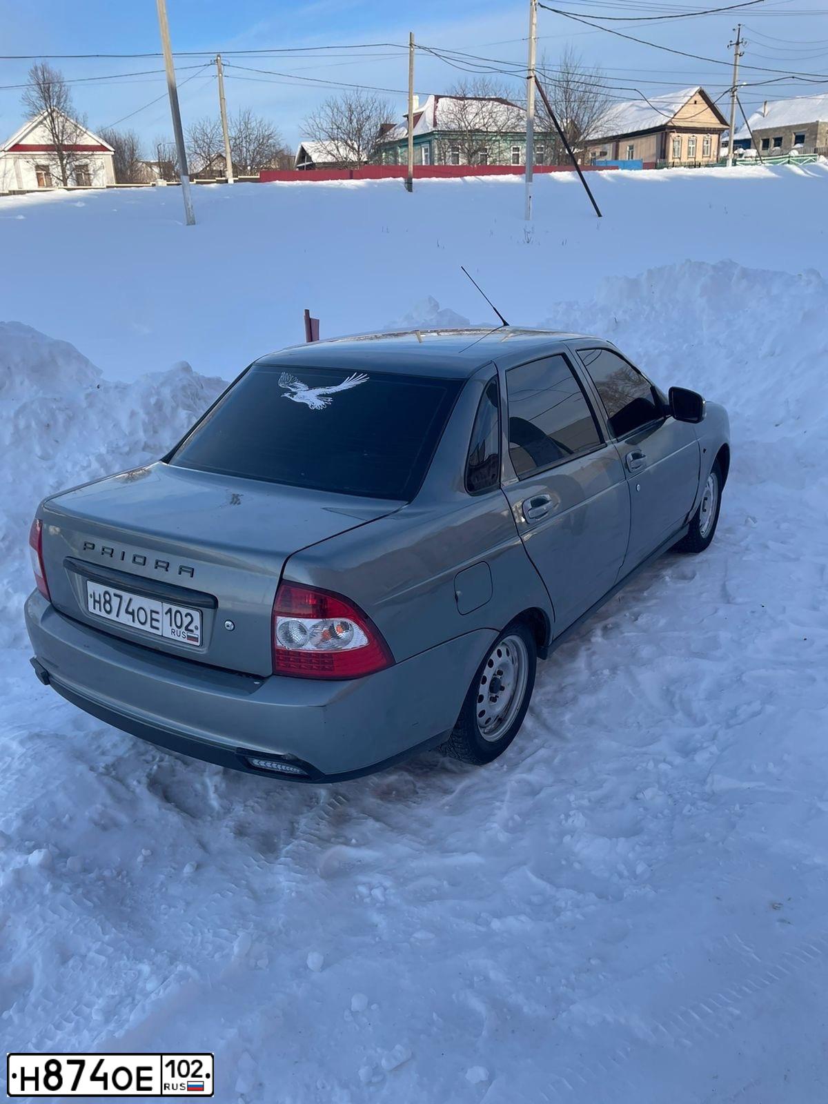 Фото автомобиля LADA 2170 PRIORA, 2012 — госномер Н874ОЕ102. Цвет: СРЕДНИЙ СЕРО-ЗЕЛЕНЫЙ МЕТ