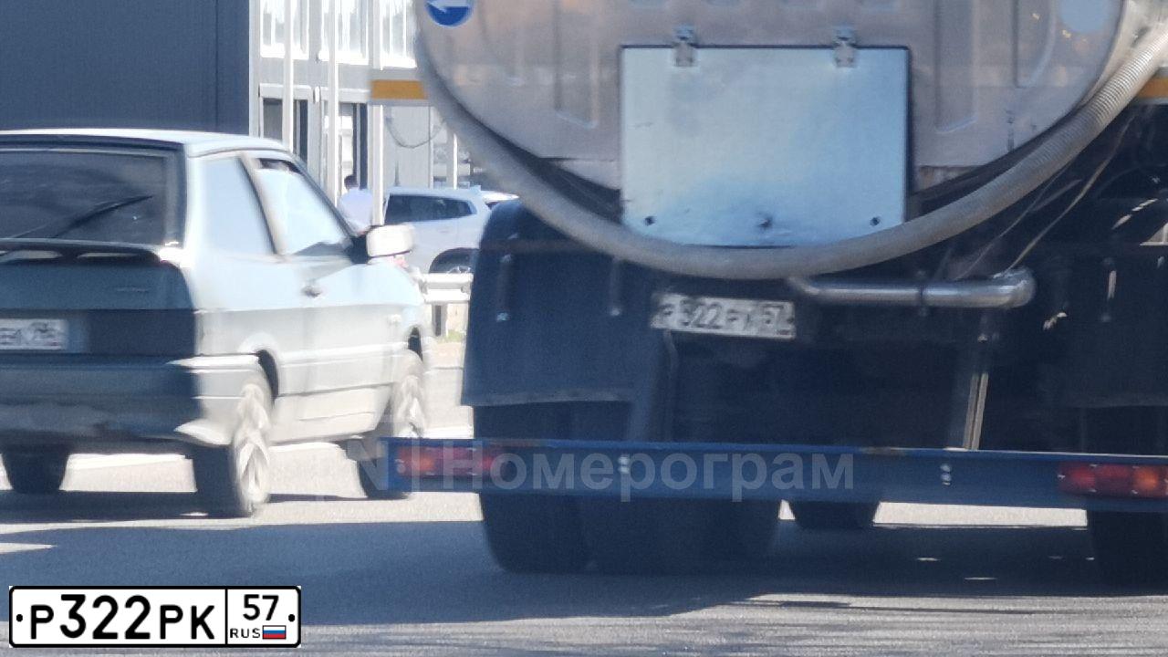 Фото автомобиля LADA 2191 GRANTA, 2015 — госномер Р322РК57. Цвет: синий