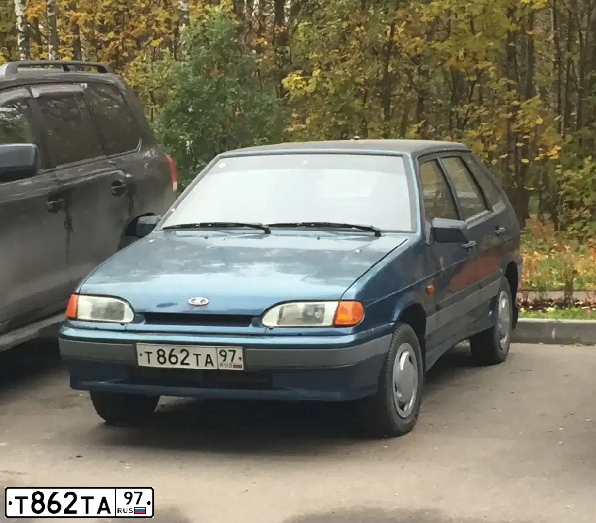Фото автомобиля LADA 2114 SAMARA, 2005 — госномер Т862ТА97. Цвет: сине-зеленый