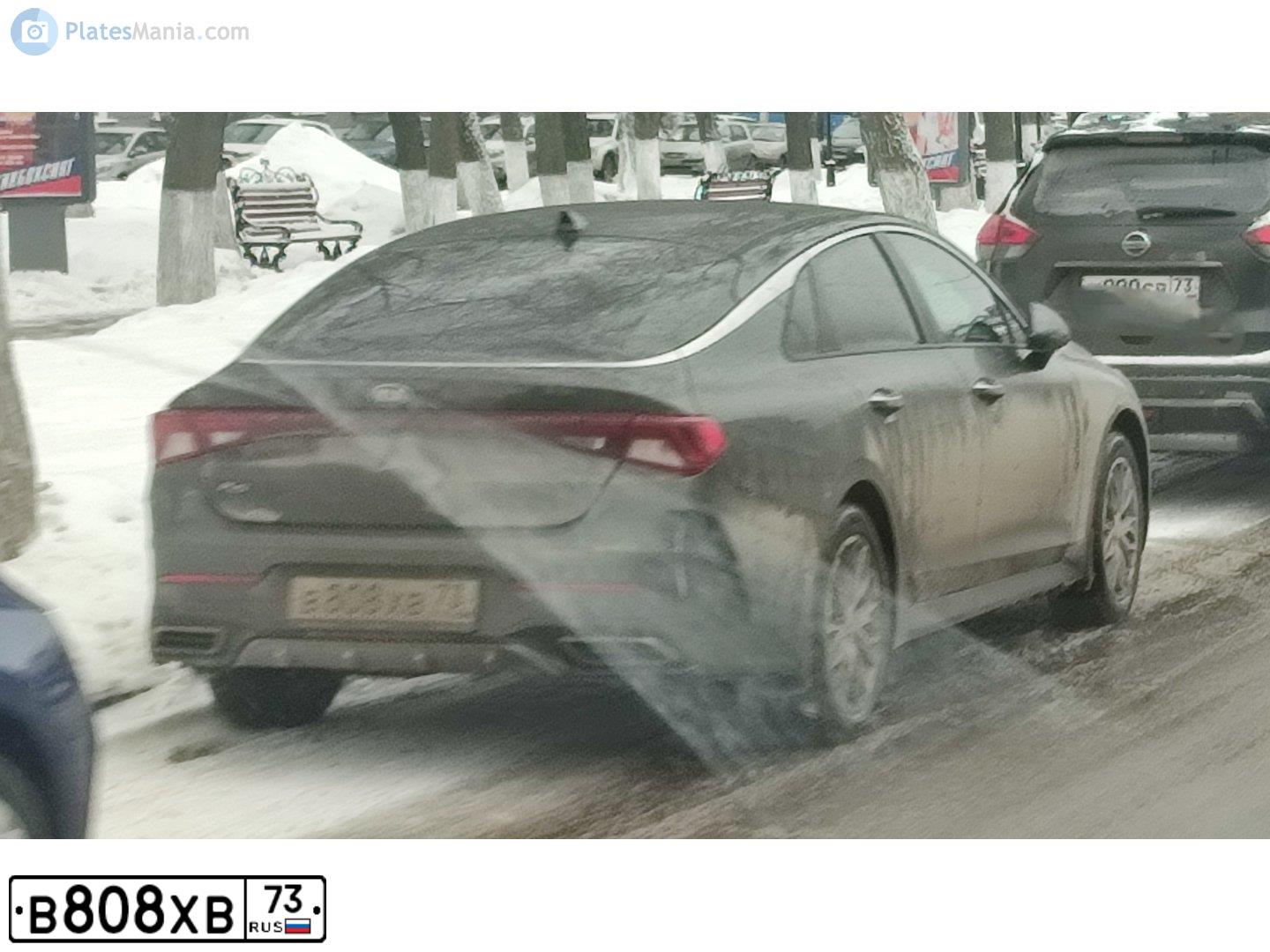 Фото автомобиля KIA RIO, 2013 — госномер В808ХВ73. Цвет: Белый