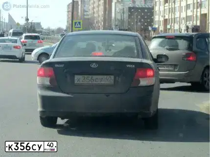 Фото автомобиля TAGAZ VEGA C-100, 2009 — госномер К356СУ40. Цвет: СИНИЙ